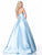 Sherri Hill - 51917 Strapless Taffeta Pleated Ballgown In Blue