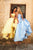 Sherri Hill - 51917 Strapless Taffeta Pleated Ballgown In Yellow and Blue