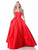 Sherri Hill - 51917 Strapless Taffeta Pleated Ballgown In Red
