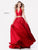 Sherri Hill - 51923 Two Piece V-Neck Evening Dress In Red