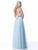 Sherri Hill - 51924 Two-Piece Beaded Applique Long Chiffon Dress In Blue
