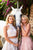 Sherri Hill - 51925 Two Piece Appliqued High Halter A Line Dress In White and Pink