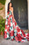 Sherri Hill - 51926 Strapless Floral Print Ballgown With Train In Red and Print