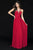 Sherri Hill - 51933 Beaded V-Neck Chiffon A-Line Dress In Red