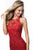 Sherri Hill - 51939 Beaded Lace Halter Tulle Mermaid Dress In Red