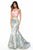 Sherri Hill - 51943 Two Piece Floral Print Mermaid Dress In Pink and Print