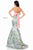 Sherri Hill - 51943 Two Piece Floral Print Mermaid Dress In Pink and Print