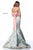 Sherri Hill - 51943 Two Piece Floral Print Mermaid Dress In Pink and Print