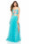 Sherri Hill - 51945 Floral Two Piece Lace A-Line Dress In Blue and Print