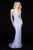 Sherri Hill - 51946 Tasseled Tie Back Beaded Sheath Dress In Purple