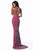 Sherri Hill - 51946 Tasseled Tie Back Beaded Sheath Dress In Pink
