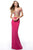 Sherri Hill - 51951 Beaded Lace Off-Shoulder Jersey Fitted Dress In Pink