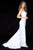 Sherri Hill - 51972 Beaded Halter Jersey Trumpet Dress In White