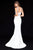 Sherri Hill - 51978 Beaded and Lace Jersey Trumpet Dress In White