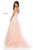 Sherri Hill - 51980 Strapless Corset Top Point d'esprit Gown In Pink and Neutral