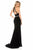 Sherri Hill - 51992 Lace Halter Jersey Trumpet Dress In Black