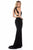 Sherri Hill - 51998 Halter Neck Jersey Fitted Dress In Black