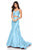 Sherri Hill - 52006 Two Piece Ruched Sweetheart Mermaid Dress In Blue