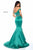 Sherri Hill - 52011 Appliqued Two Piece Off-Shoulder Evening Dress In Green