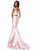 Sherri Hill - 52025 Pearl Beaded Two Piece Mikado Dress In Pink