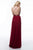 Sherri Hill - 52034 Lace Deep V-neck Chiffon Sheath Dress In Red