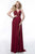 Sherri Hill - 52034 Lace Deep V-neck Chiffon Sheath Dress In Red