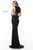 Sherri Hill - 52051 Embellished Jewel Neck Sheath Dress In Black