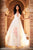 Sherri Hill - 52052 Deep V-neck Floral Print Ballgown In White