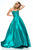 Sherri Hill - 52055 Fully Beaded Corset Bodice Satin Ballgown In Green
