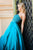 Sherri Hill - 52055 Fully Beaded Corset Bodice Satin Ballgown In Blue