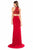 Sherri Hill - 52056 Beaded Deep Halter V-Neck Sheath Dress In Red