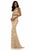 Sherri Hill - 52063 Two-Piece Fitted Long Sequined Dress In Gold