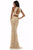 Sherri Hill - 52063 Two-Piece Fitted Long Sequined Dress In Gold