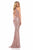 Sherri Hill - 52063 Two-Piece Fitted Long Sequined Dress In Pink