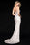 Sherri Hill - 52070 Sequined Plunging V-neck Trumpet Dress In White