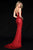 Sherri Hill - 52070 Sequined Plunging V-neck Trumpet Dress In Red
