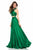 Sherri Hill - 52077 Two Piece Beaded Charmeuse A-line Gown In Green