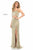 Sherri Hill - 52081 Two Piece Fringed Column Long Dress In Gold