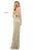 Sherri Hill - 52081 Two Piece Fringed Column Long Dress In Gold