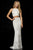 Sherri Hill - 52088 Beaded Two Piece Halter Evening Dress In White