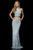 Sherri Hill - 52088 Beaded Two Piece Halter Evening Dress In Blue