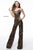 Sherri Hill - 52094 Animal Print Satin Jumpsuit In Print