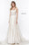 Sherri Hill - 52095 Sexy Strappy Back Long Satin Dress In White