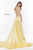 Sherri Hill - 52095 Sexy Strappy Back Long Satin Dress In Yellow