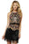 Sherri Hill - 52102 Two Piece Beaded Halter Fringe Sheath Dress In Black and Multi-Color