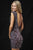 Sherri Hill - 52105 Sequined Cap Sleeve Bateau Sheath Dress In Red and Gray