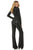 Sherri Hill - 52126 Embellished Two Piece Deep V-neck Pantsuit In Black