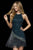 Sherri Hill - 52131 Strappy Beaded Halter Fringe Short Dress In Green