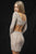 Sherri Hill - 52137 Long Sleeve Midriff Cutout Short Dress In Neutral