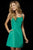 Sherri Hill - 52154 Sleeveless Taffeta Lace Up A-Line Short Dress In Green